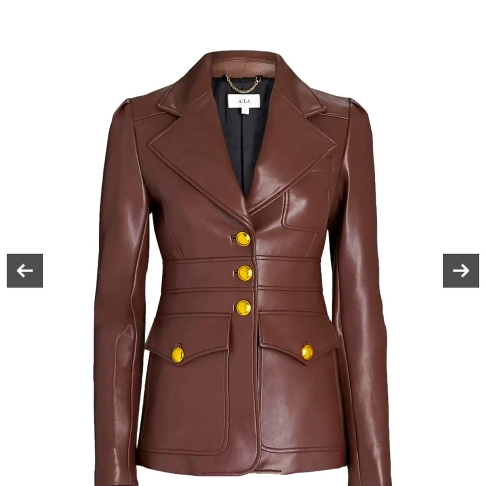 A.L.C. Caffe Amelia Vegan Leather Blazer